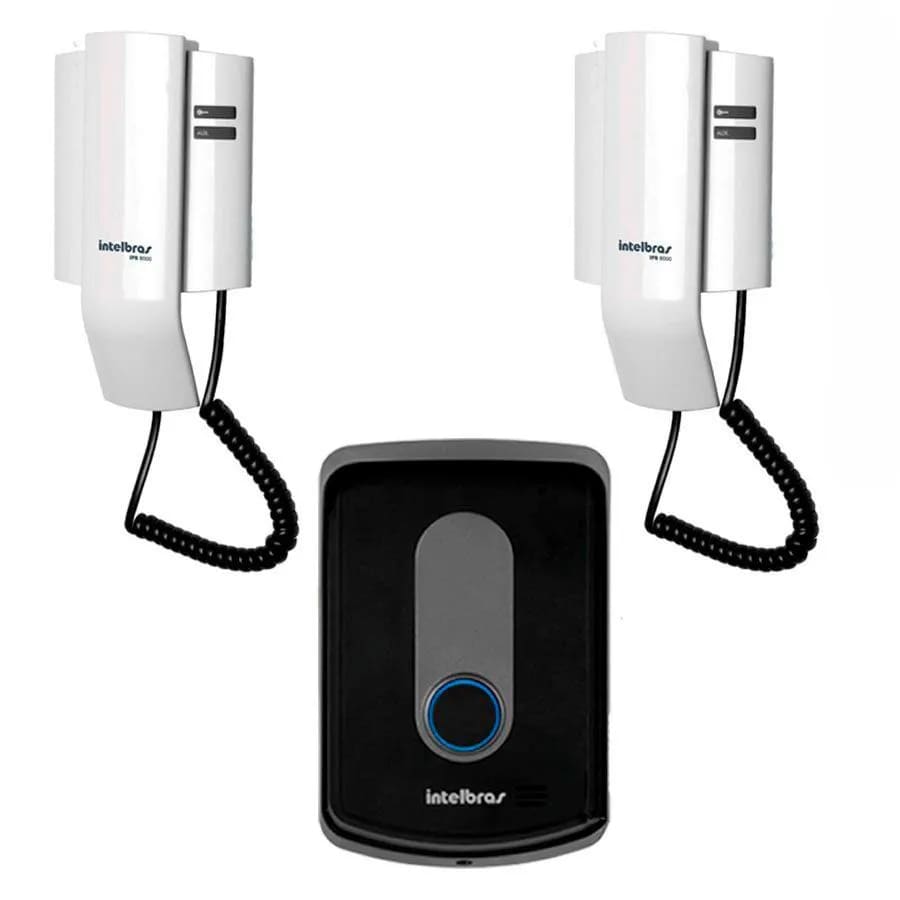 Kit interfone Intelbras IPR 8010 com 2 monofones — instalação em Santo André
